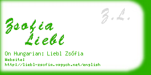 zsofia liebl business card